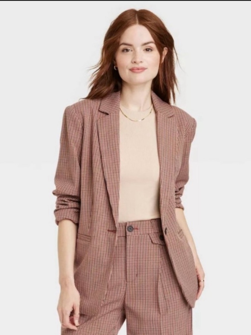 NWT Boyfriend Plaid Menswear Blazer